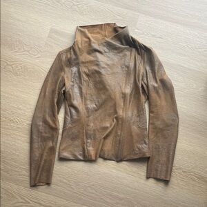 DEX Faux Brown Leather Women's Jacket